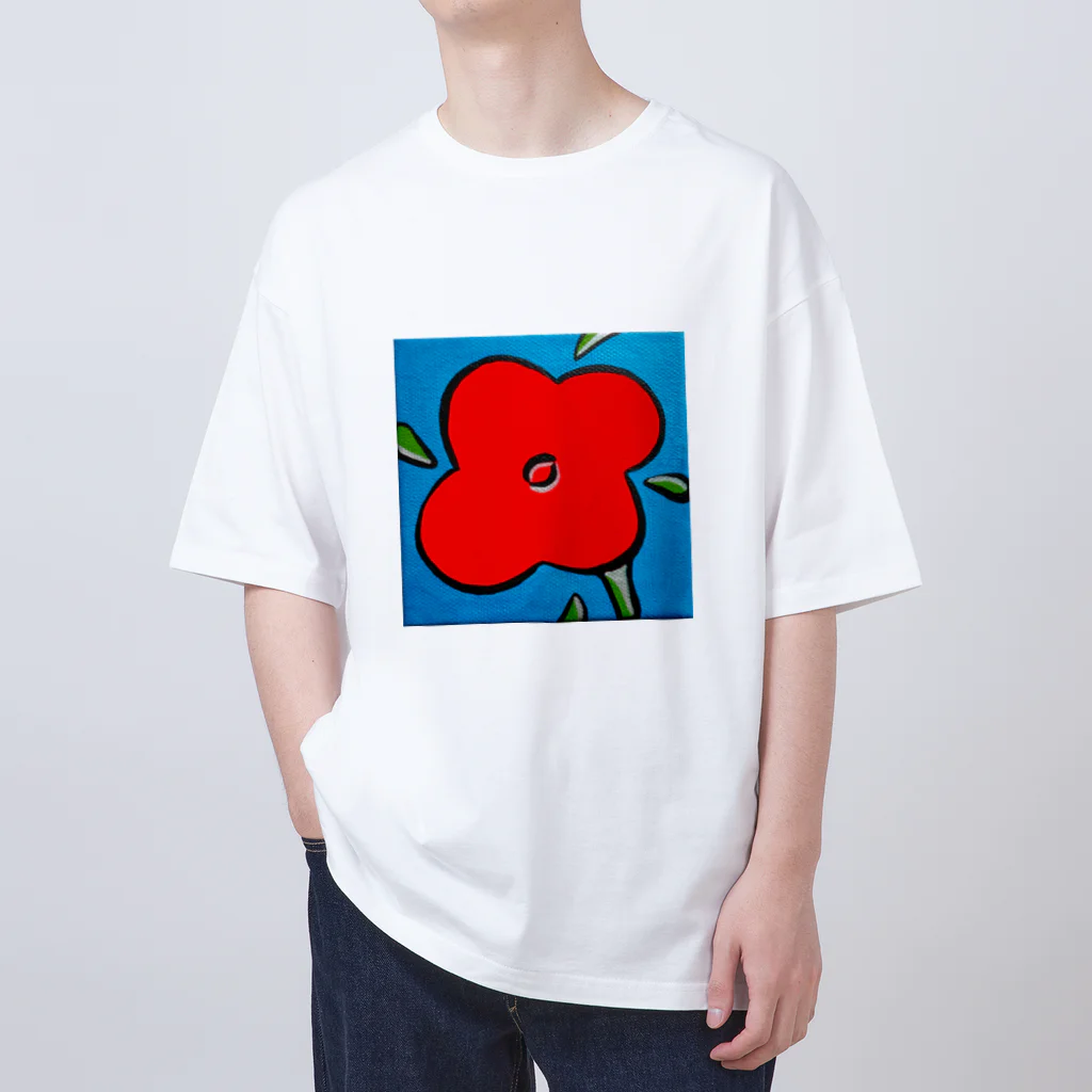 SAKI OTSUKAの花とバンソウコウ オーバーサイズTシャツ