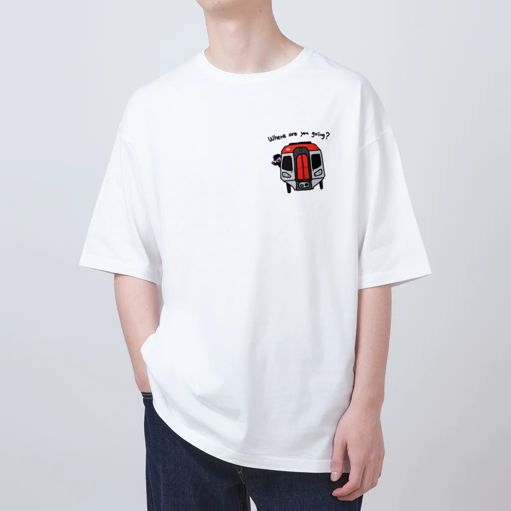 waffle2000の電車(長い駅名) Oversized T-Shirt