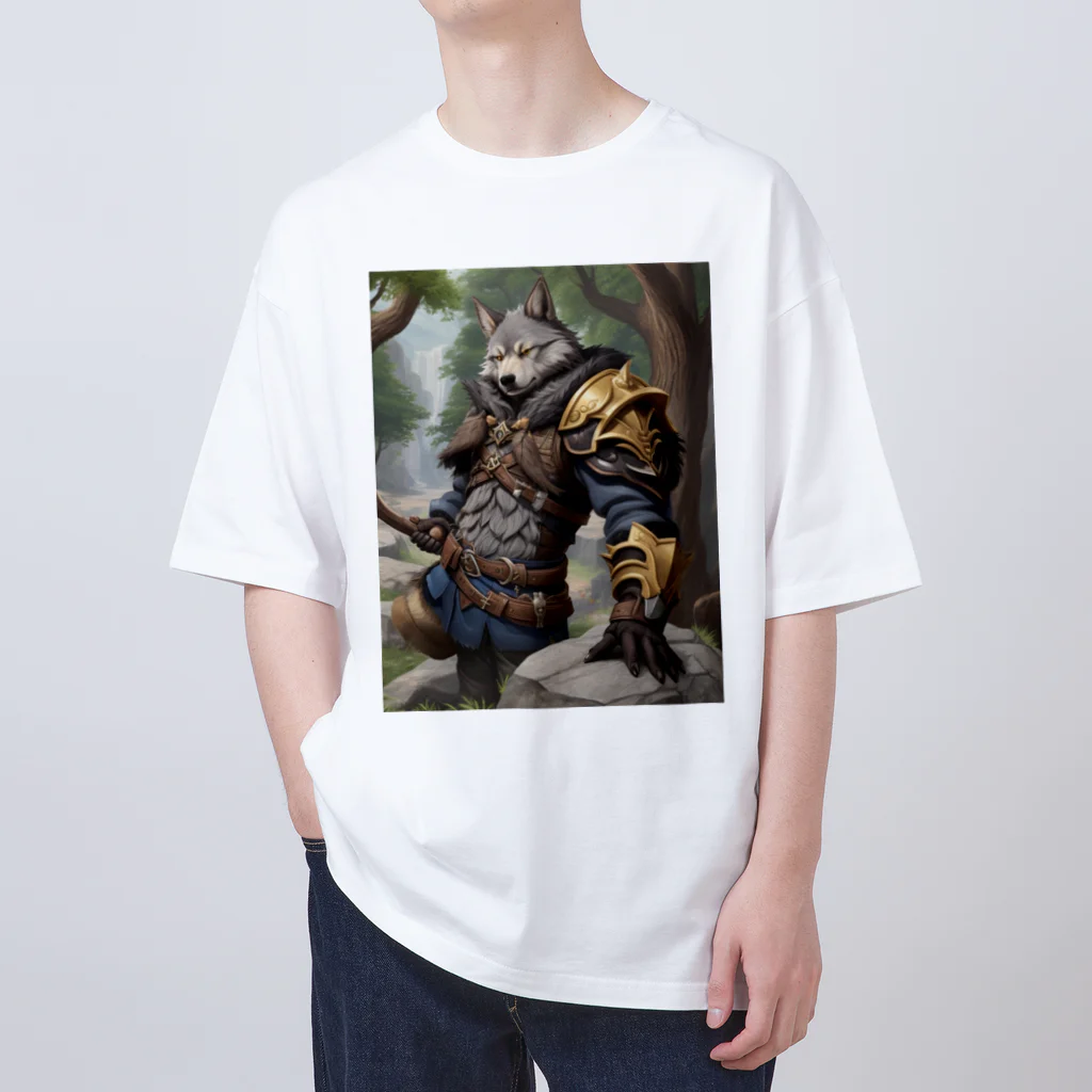 Moon_Howlの戦士の狼 オーバーサイズTシャツ