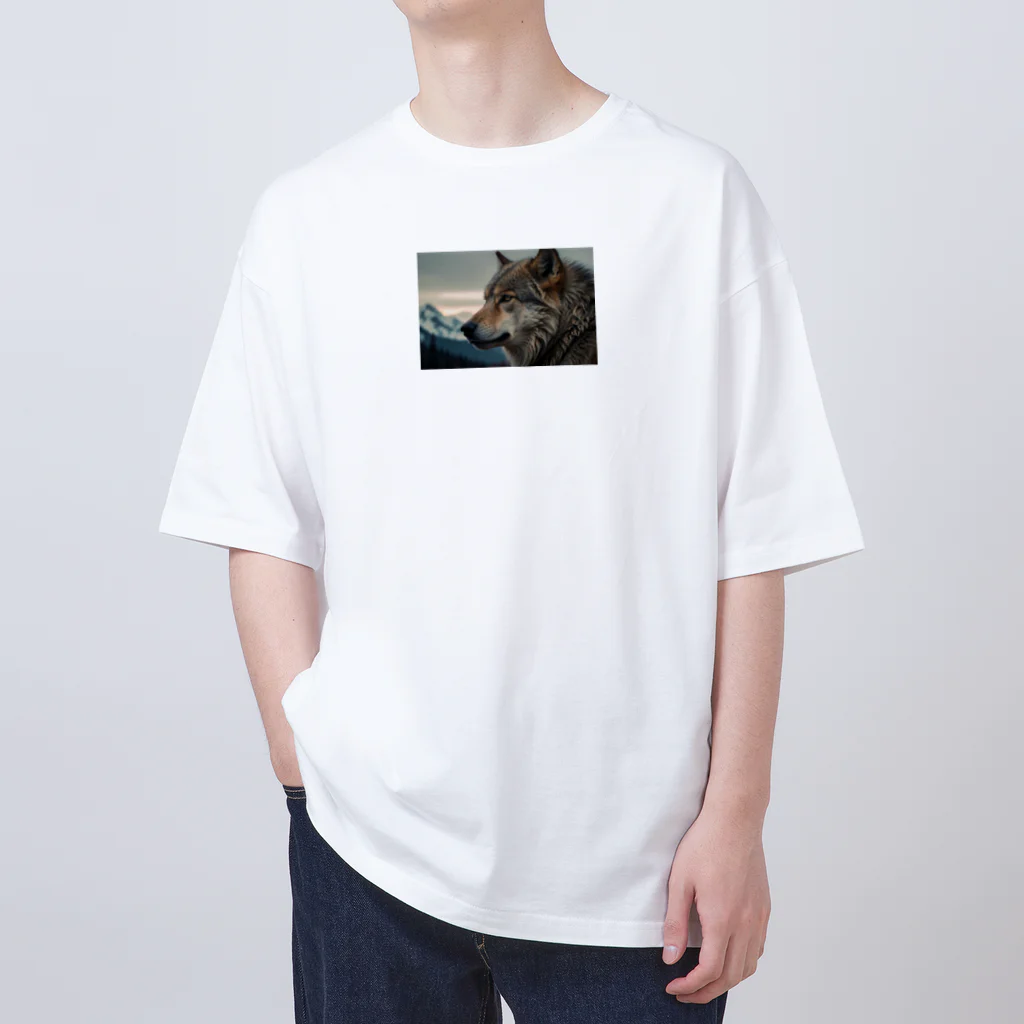 Moon_Howlのまなざしの狼 Oversized T-Shirt