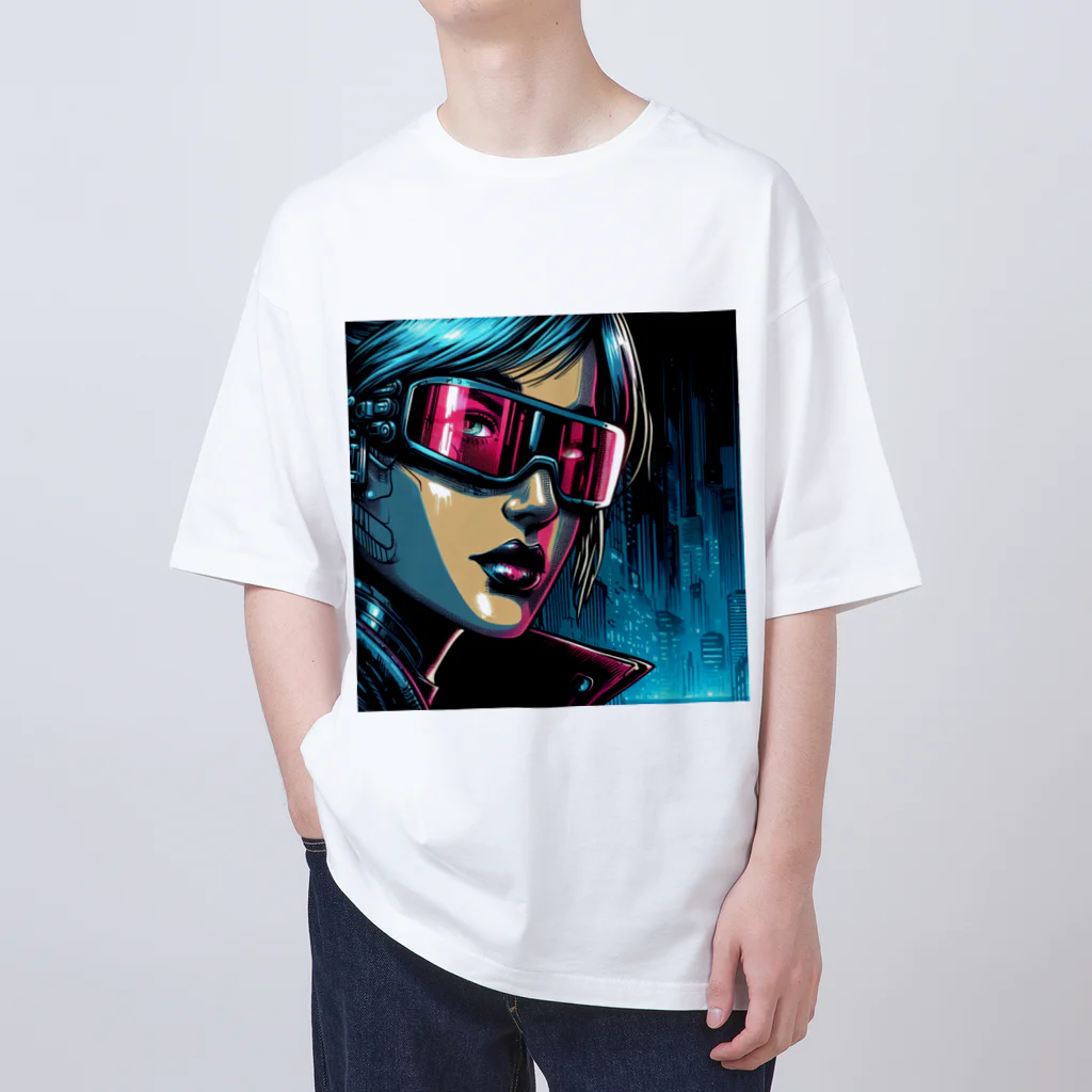 kangekiのサイバーパンクガールNo.42 Oversized T-Shirt