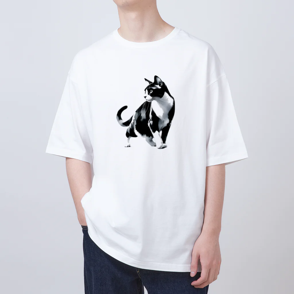 Cat Freakのハチワレキャット オーバーサイズTシャツ