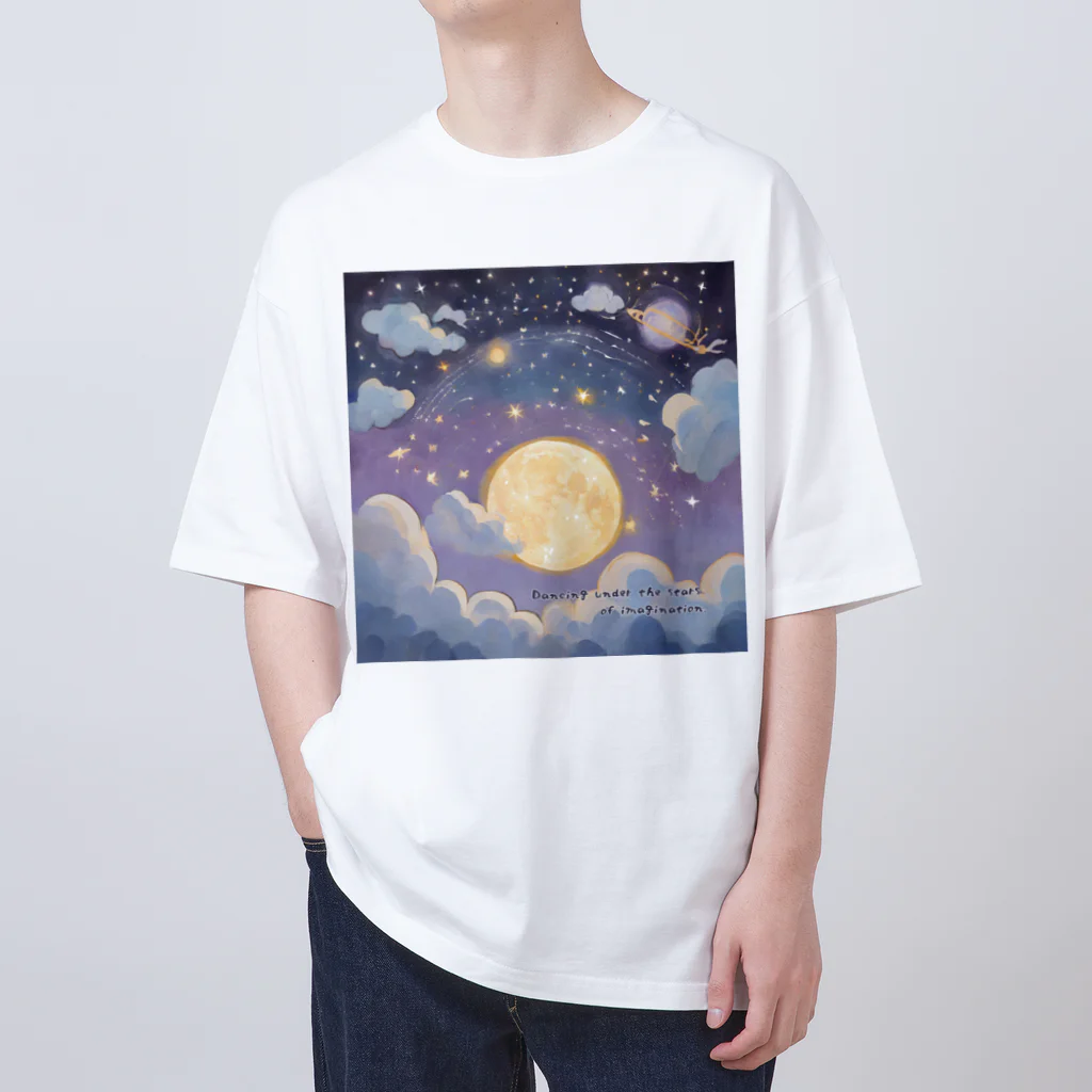 hydrangea-macrophyllaのDancing under the stars of imagination. オーバーサイズTシャツ