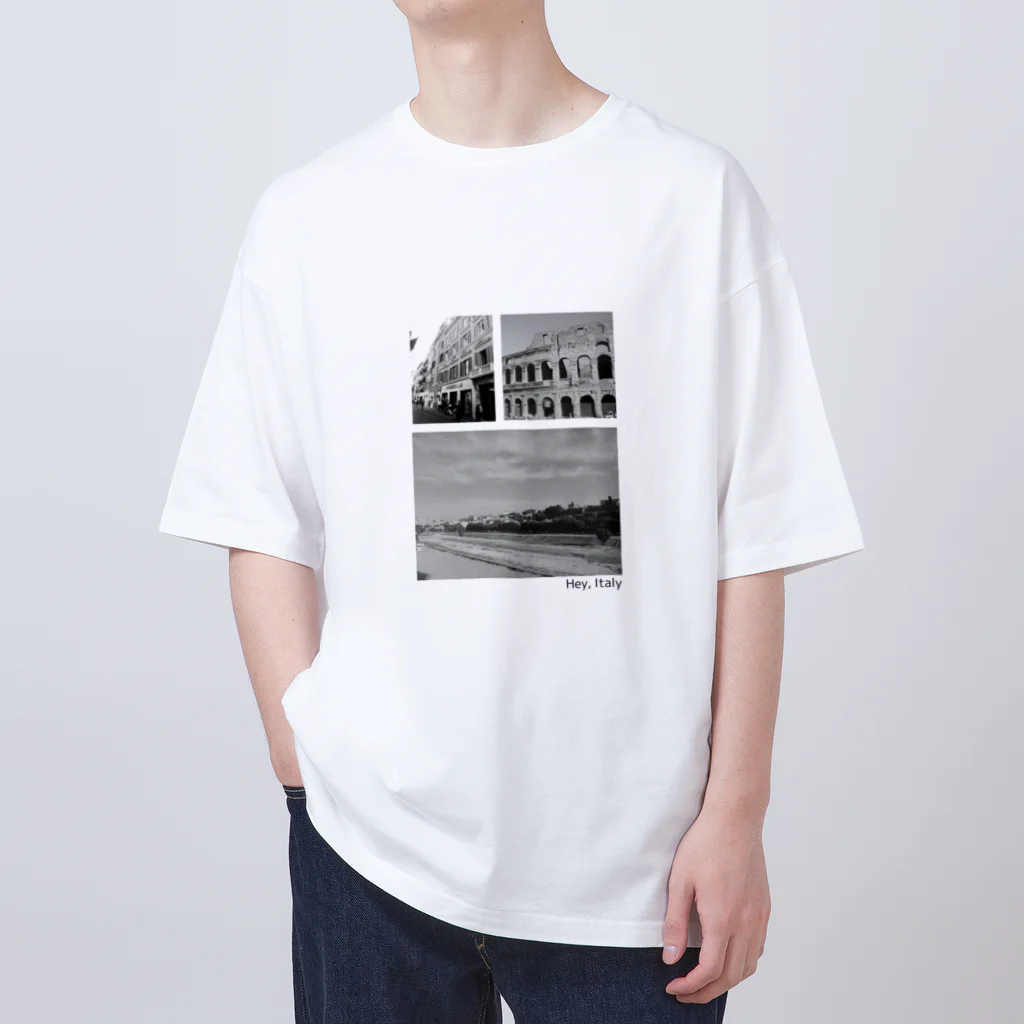 URFshopのHey,Italy グラフィックTシャツ オーバーサイズTシャツ