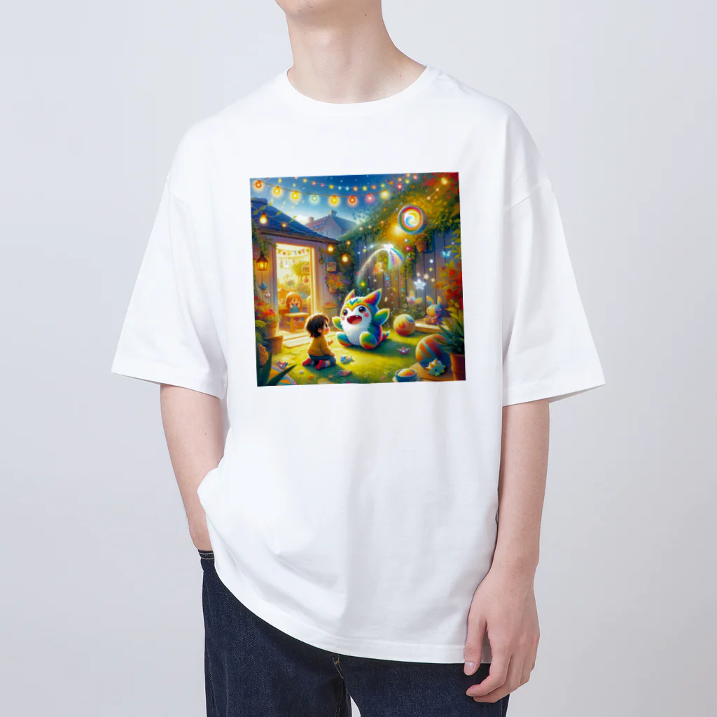 ほっこり絵音舎のふしぎなおともだち Oversized T-Shirt