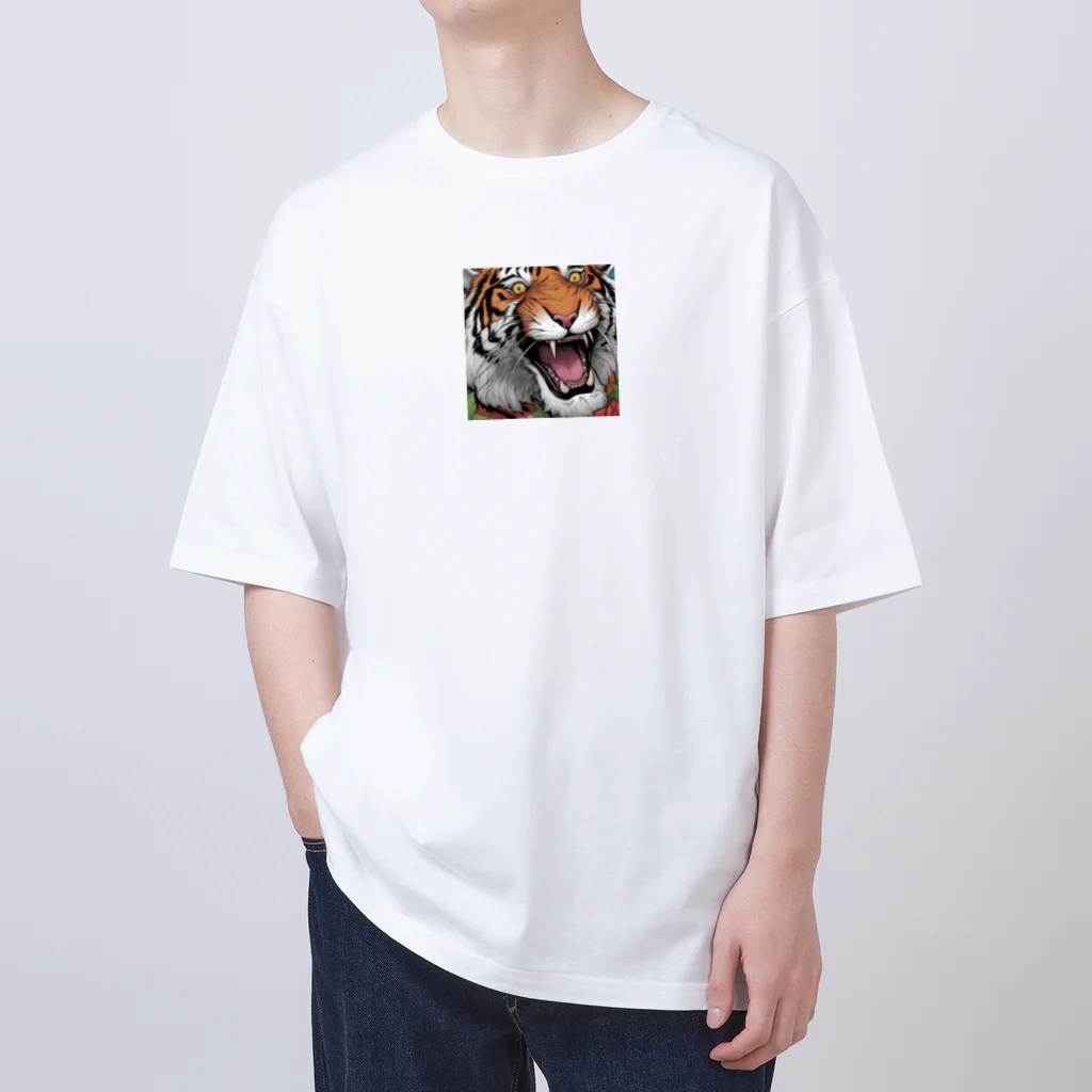 Isaiah_AI_Designの咆哮するトラ Oversized T-Shirt