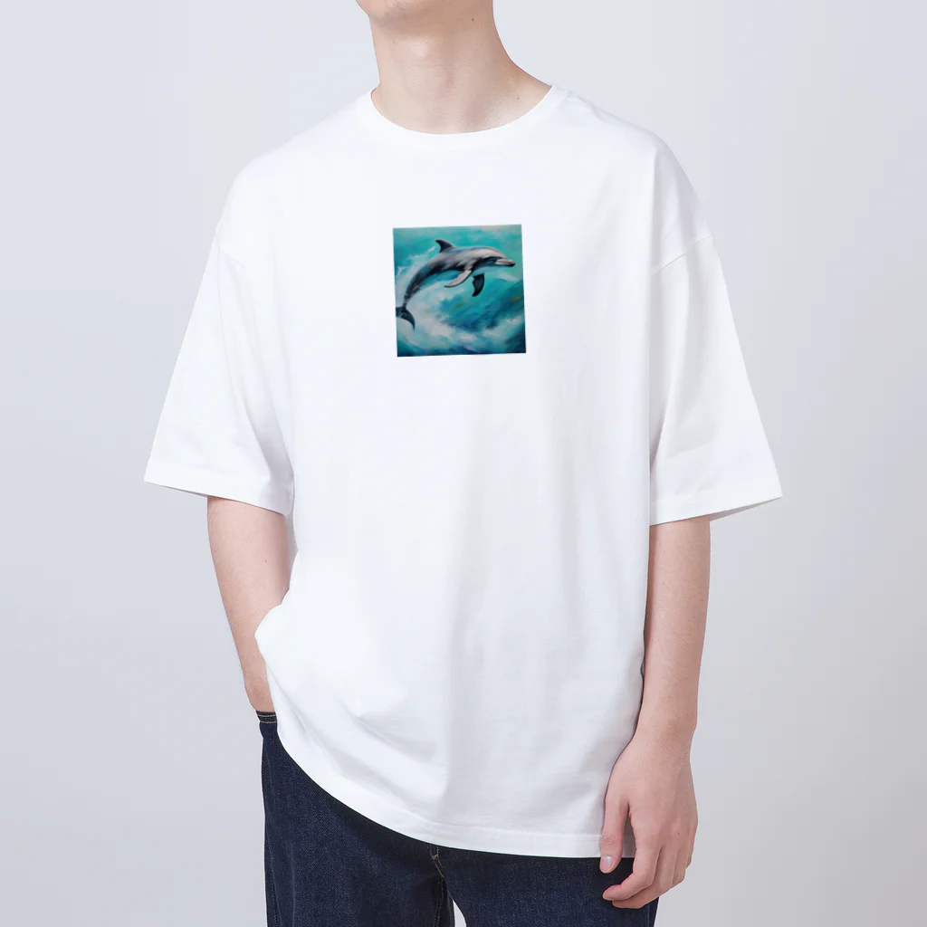 sora377の水中のバレリーナ、イルカ Oversized T-Shirt