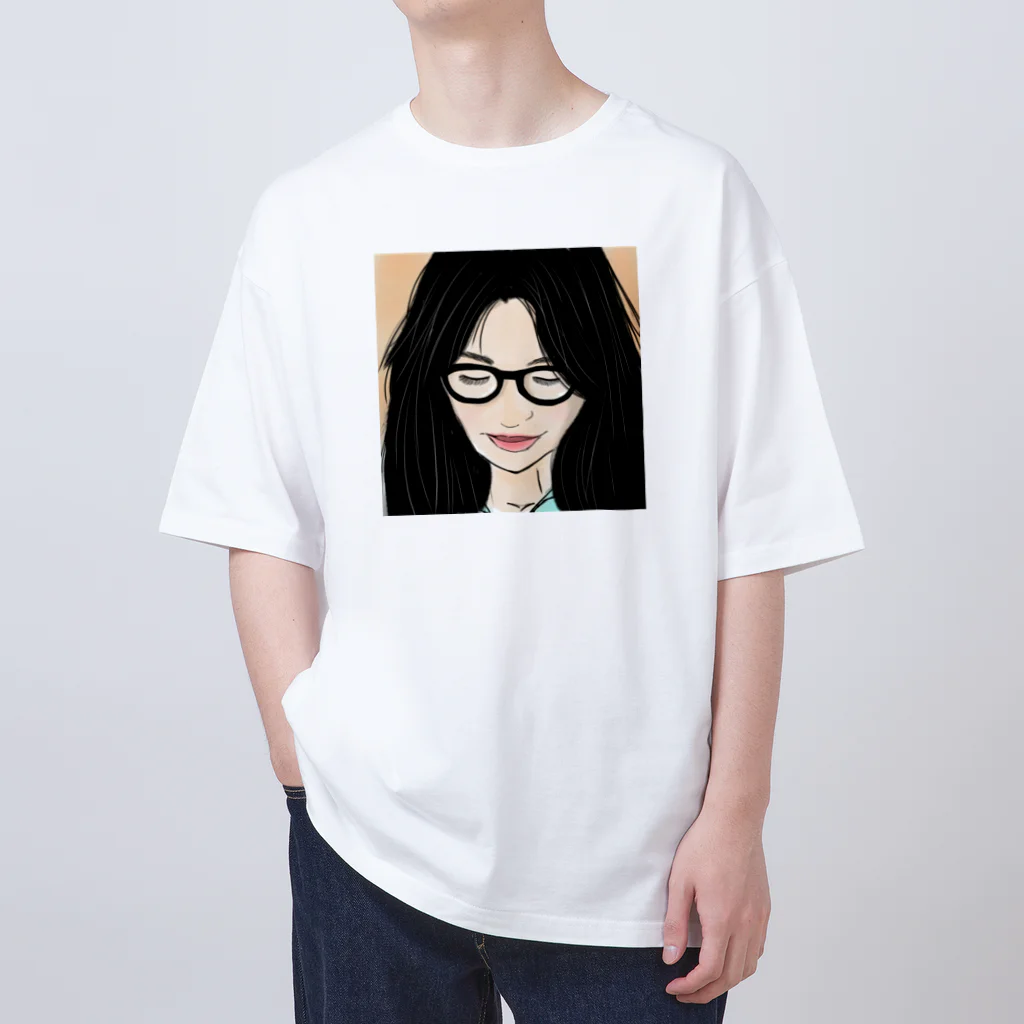 みつまめこshopのメガネ美人 Oversized T-Shirt