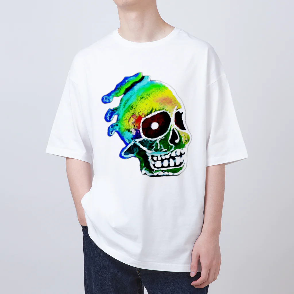 MEGROOVEのドクロ💀3 オーバーサイズTシャツ