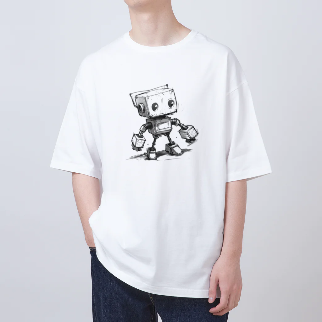 Sachi0625のレトロ戦闘ロボットＣ Oversized T-Shirt