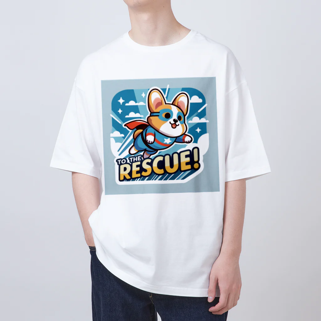 keikei5の柴犬の可愛らしいレスキュー犬 Oversized T-Shirt