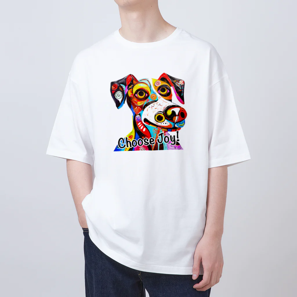 G.O.A.T.designの華やかな色合いが目を引く可愛らしい犬 Oversized T-Shirt