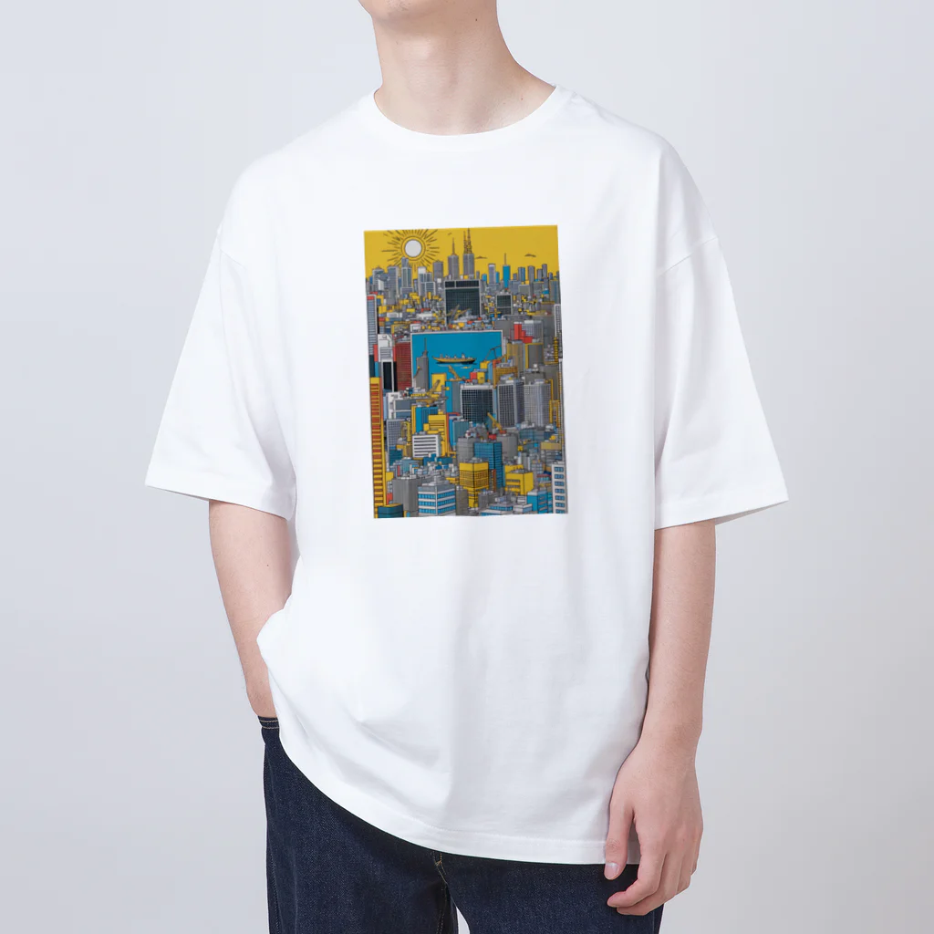 Chop StoreのPOPな街並み Oversized T-Shirt