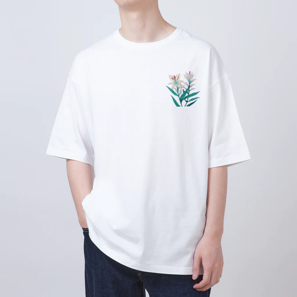 RetrowaveFlowerのRetrowaveFlower-イキシア- Oversized T-Shirt