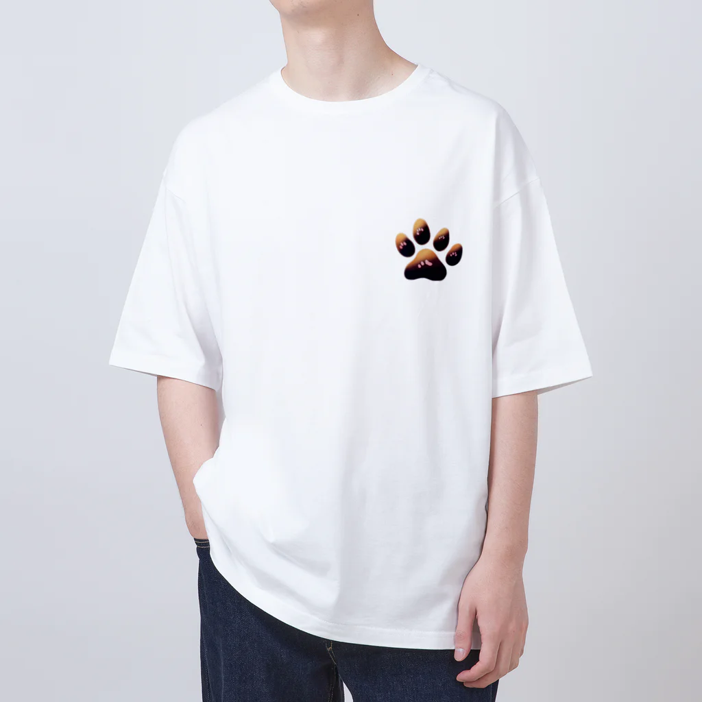 ニャン丸の猫の肉球ニャンポイント Oversized T-Shirt