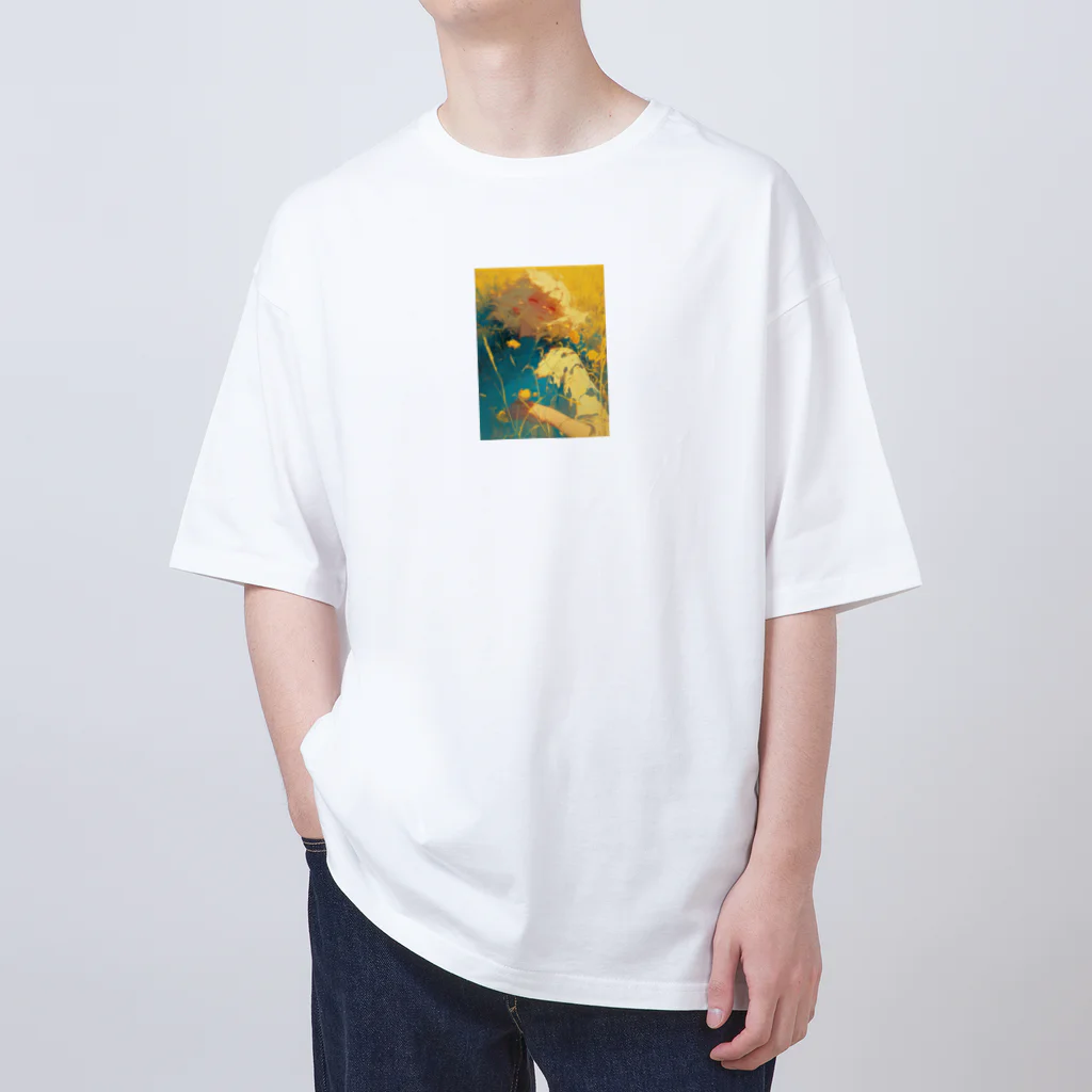 AQUAMETAVERSEの昼寝　なでしこ1478 オーバーサイズTシャツ