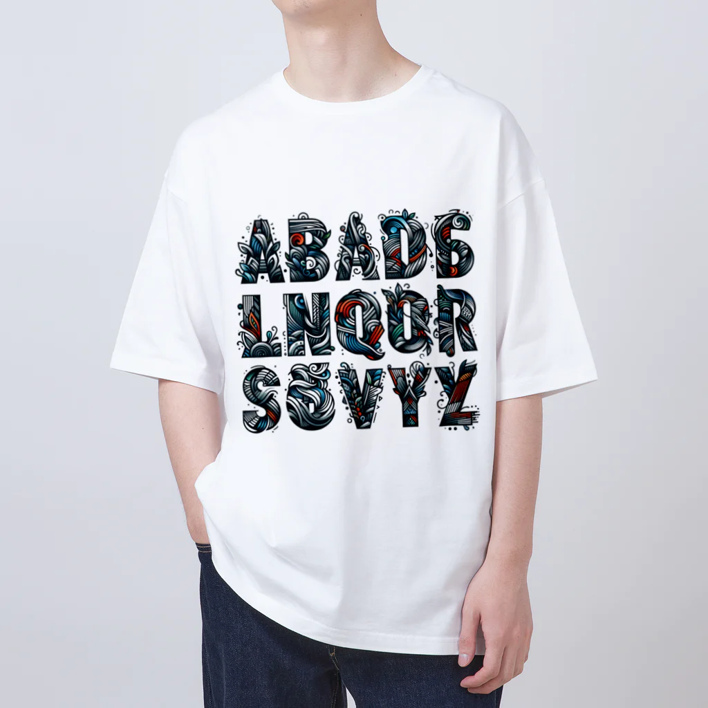 ajones-usaのアルファベットデザイン Oversized T-Shirt