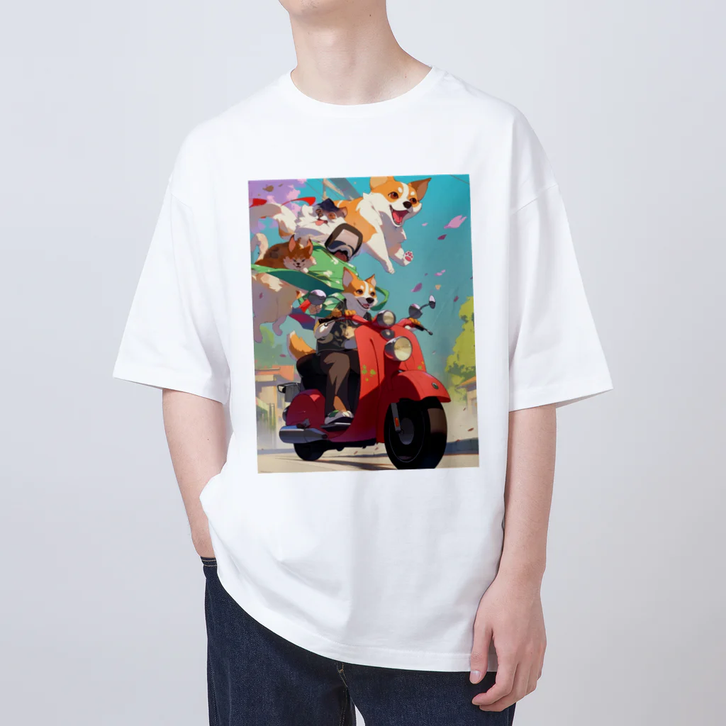 AQUAMETAVERSEのワンちゃん休日を楽しむ　なでしこ1478 Oversized T-Shirt