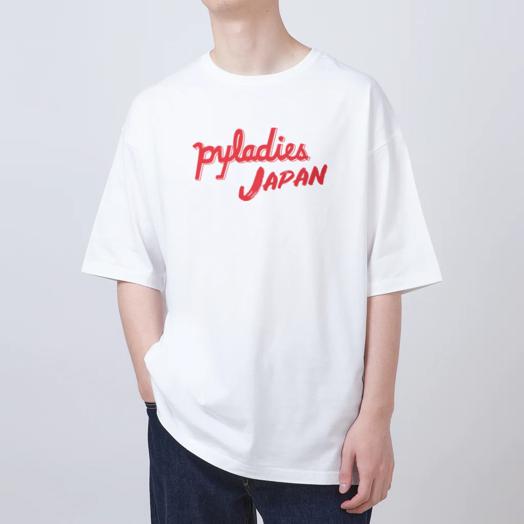 PyLadiesTokyoのPyLadies Japan 赤文字ver オーバーサイズTシャツ