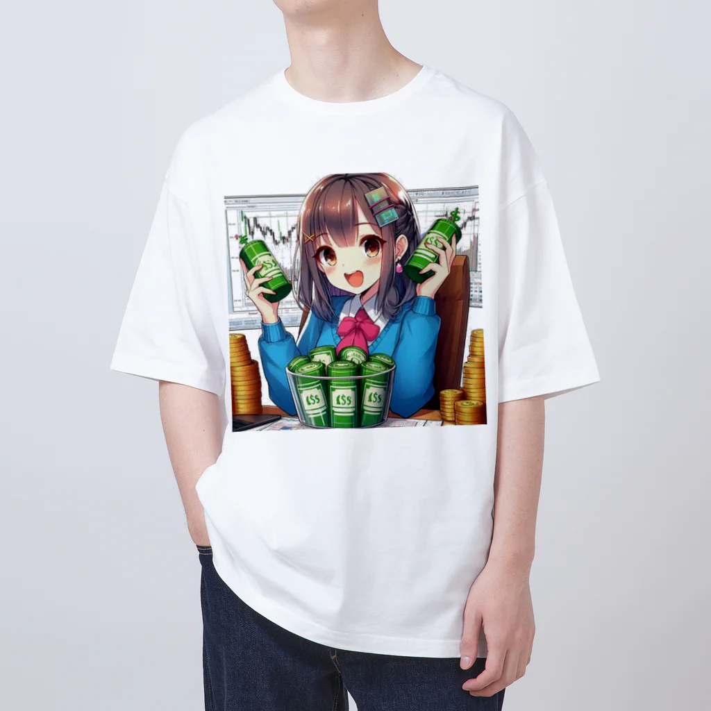 BURABOの魅力的な美少女がNISAで投資 Oversized T-Shirt