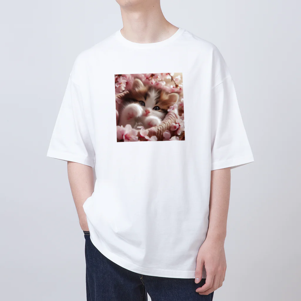 Chimetimeの桜と子猫 Oversized T-Shirt