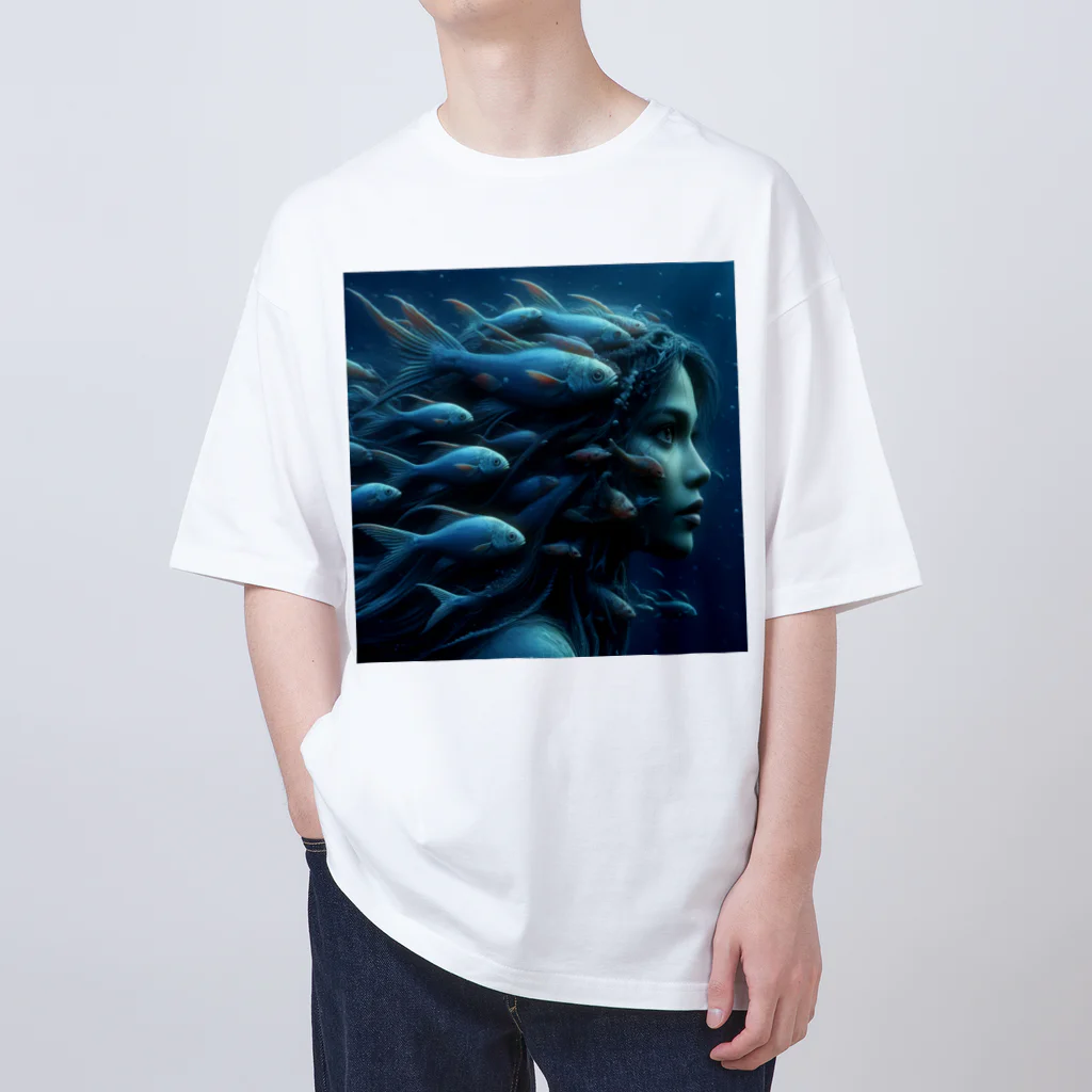 末田の魚群の女王 Oversized T-Shirt