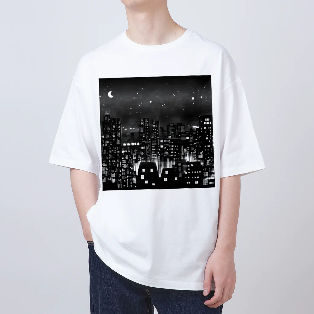 MEGROOVEの都会の夜景🏙 オーバーサイズTシャツ