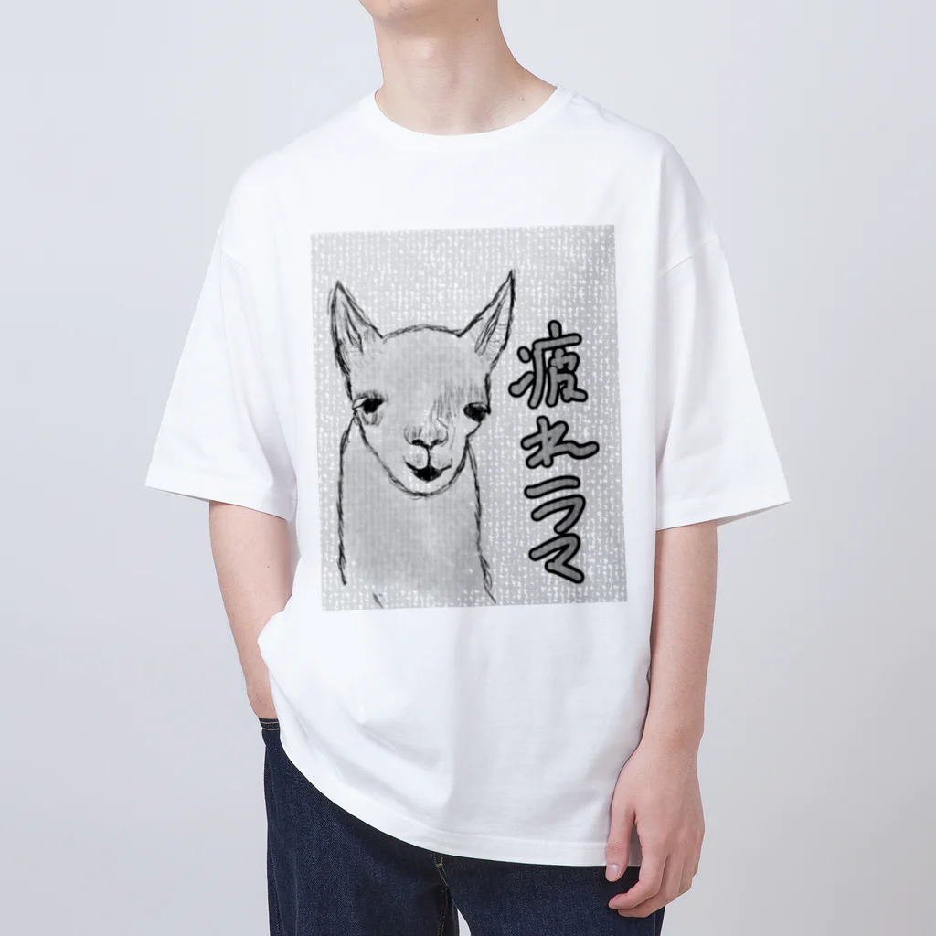 yamatintinの疲れラマ オーバーサイズTシャツ