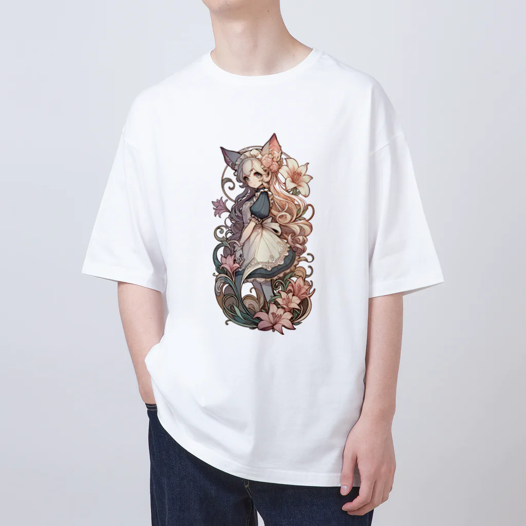 MITAKA_A_Iの植物と猫さん オーバーサイズTシャツ