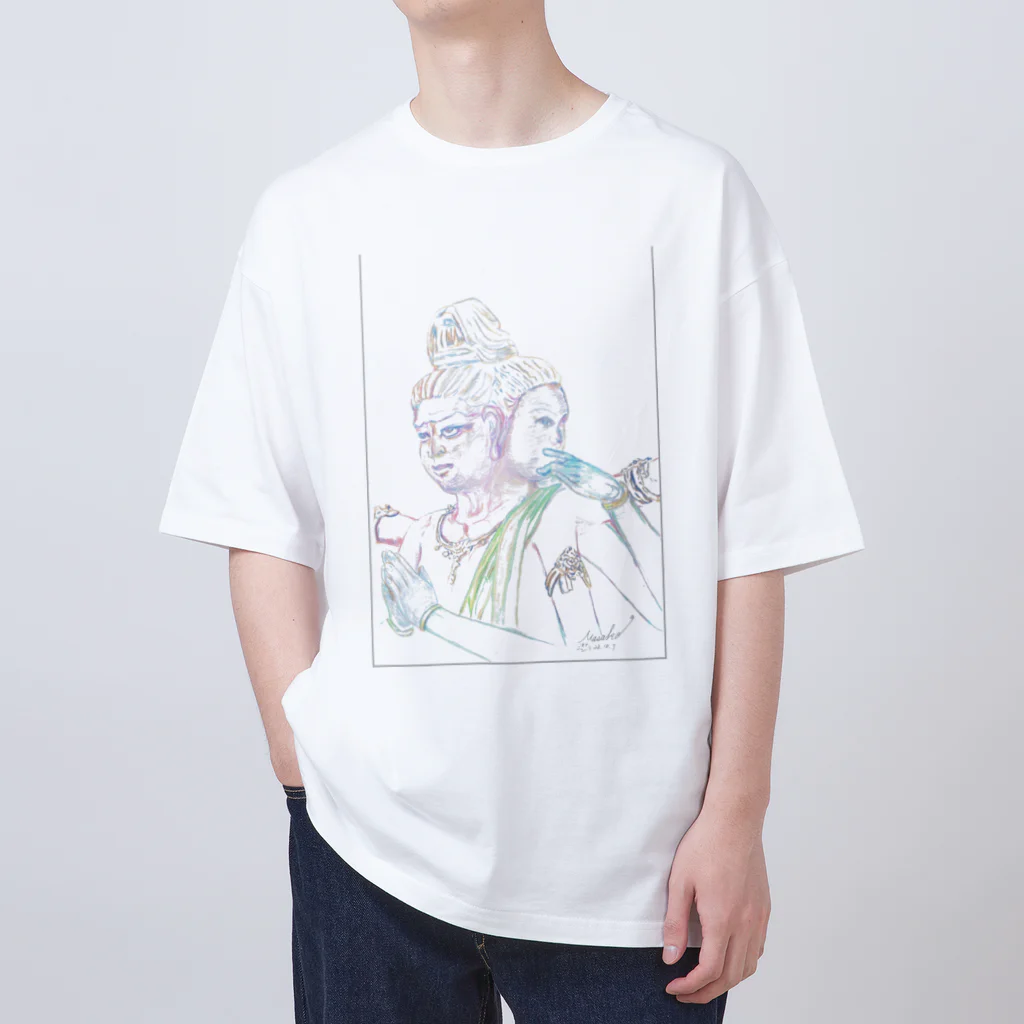 Daria tanakaの阿修羅像デッサン Oversized T-Shirt