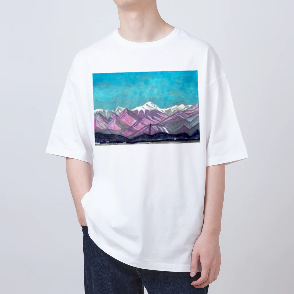 Daria tanakaの常念岳モルゲンロート Oversized T-Shirt