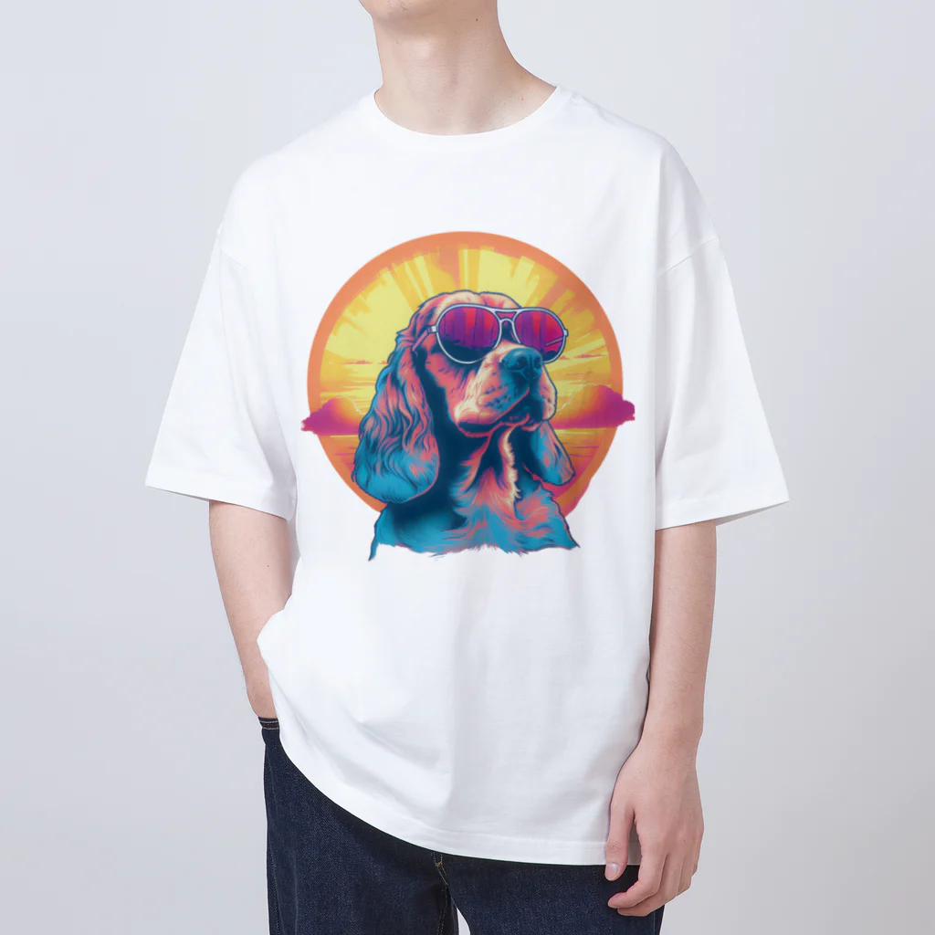 dogsdream8246のcocker sunset Oversized T-Shirt