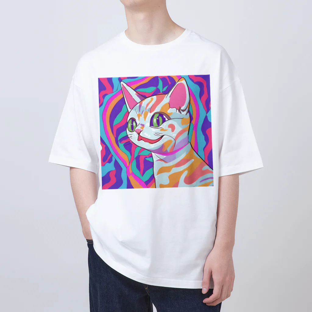 Amrita StoreのPsy Cat オーバーサイズTシャツ