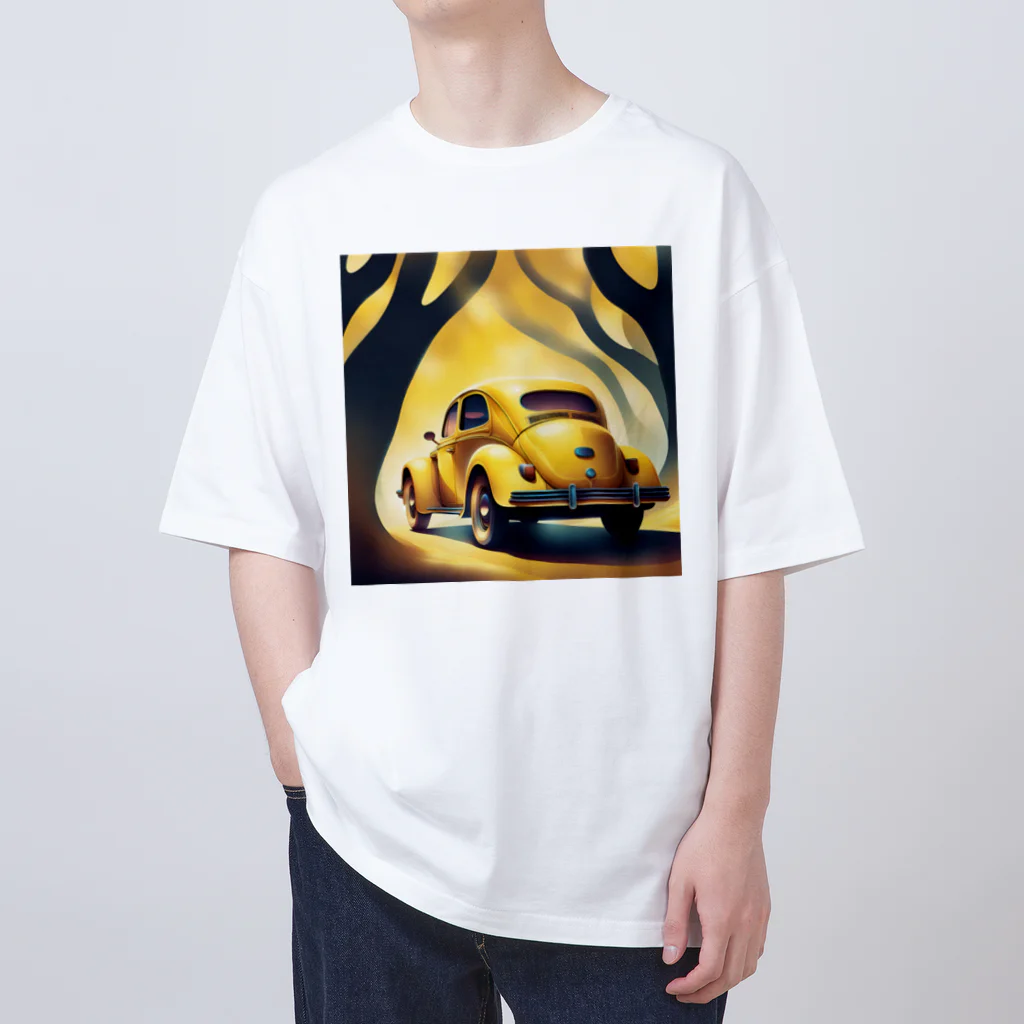 雑貨屋猫布団の黄色の外車 Oversized T-Shirt