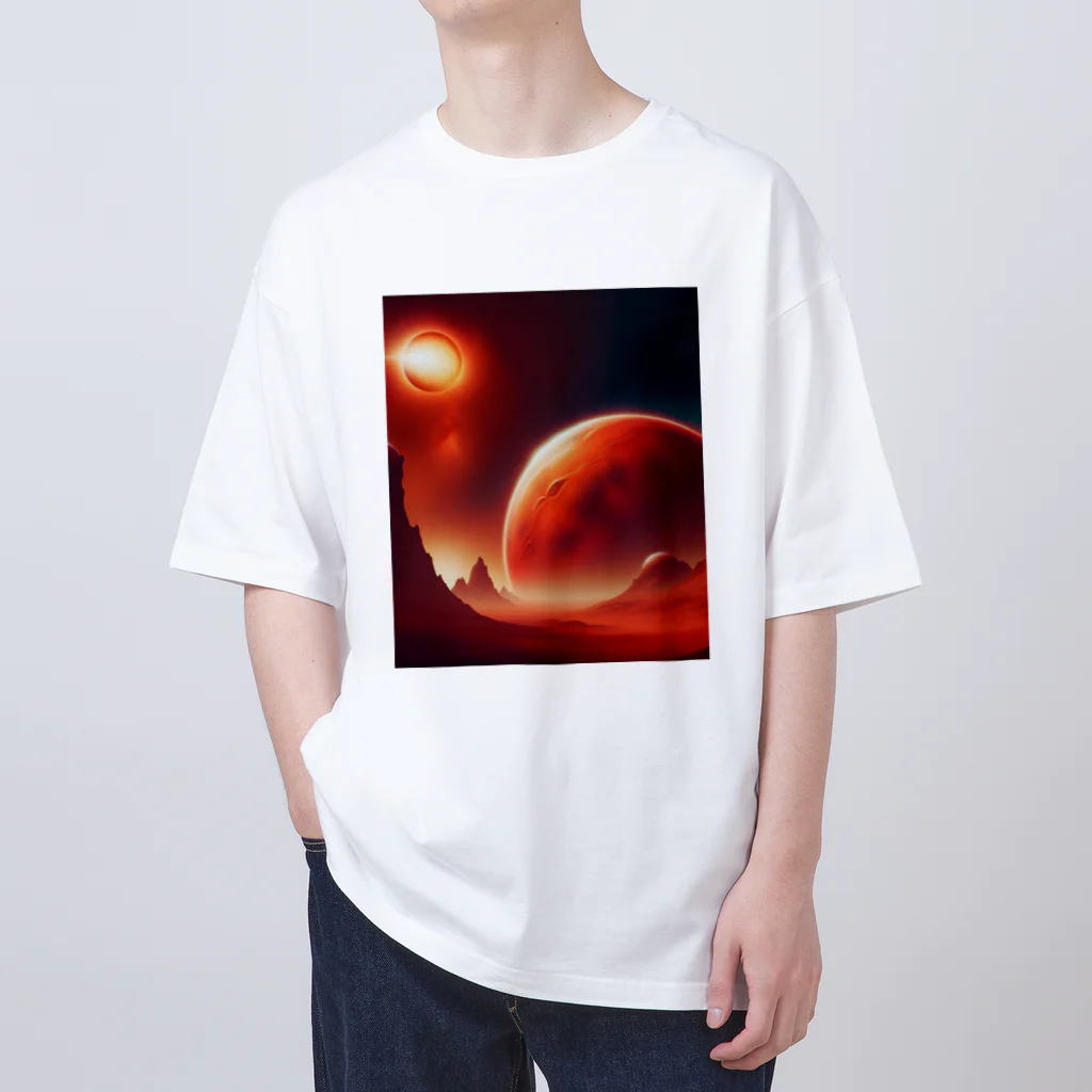 LUF_jpsのRed Planet: Mars オーバーサイズTシャツ