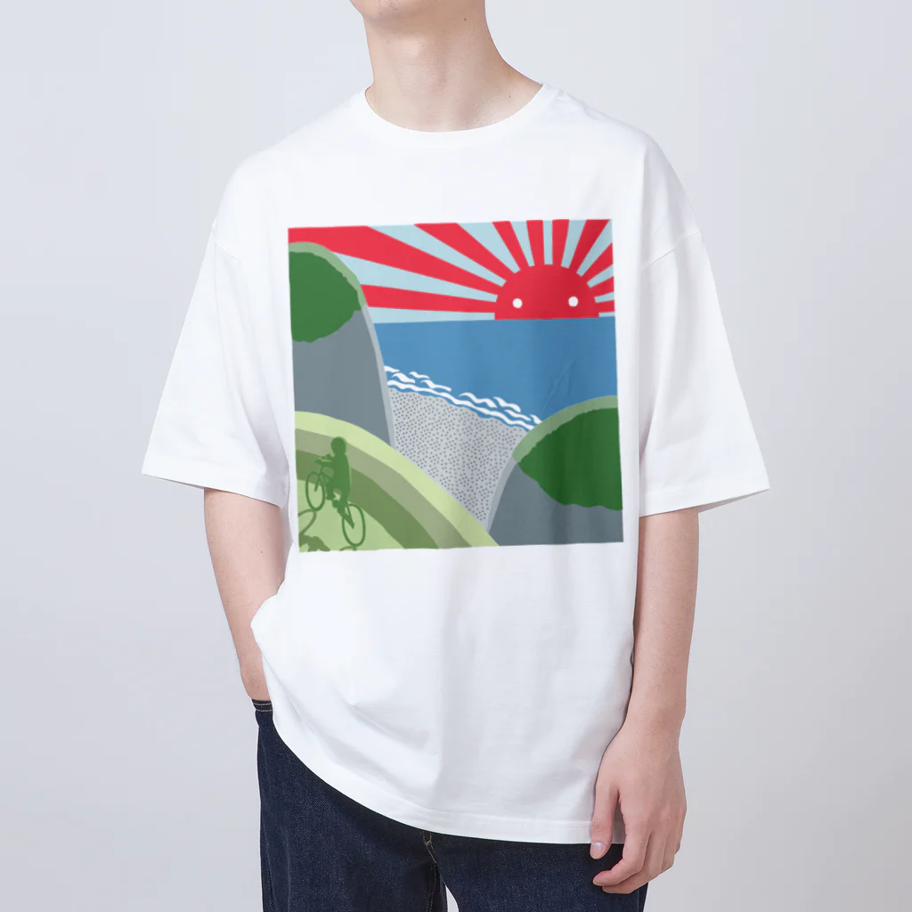 eugorameniwaの浜辺の朝日 オーバーサイズTシャツ