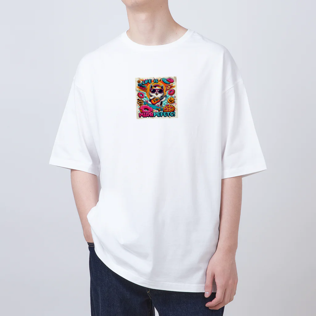 えいゆショップのスナフキ猫くん Oversized T-Shirt