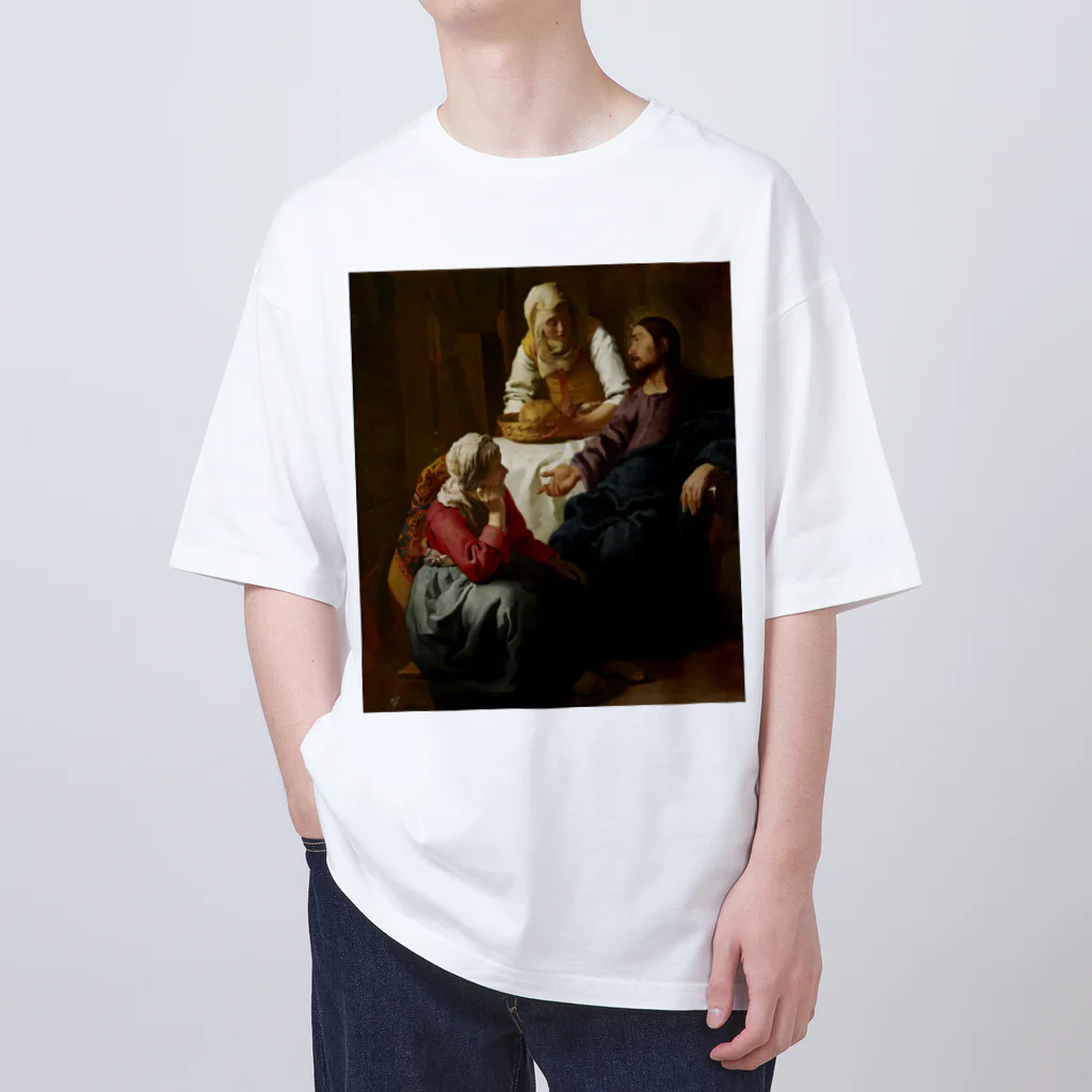 世界美術商店のマルタとマリアの家のキリスト / Christ in the House of Martha and Mary Oversized T-Shirt