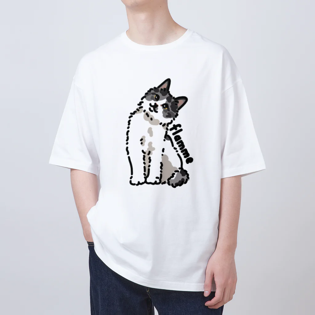 みきぞーん｜保護猫 ミッキー画伯と肉球とおともだちのflamme オーバーサイズTシャツ