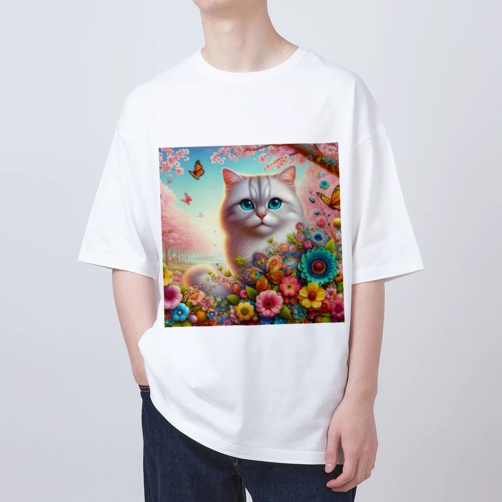 ねこ好き姉貴のねこ好き姉貴 オーバーサイズTシャツ