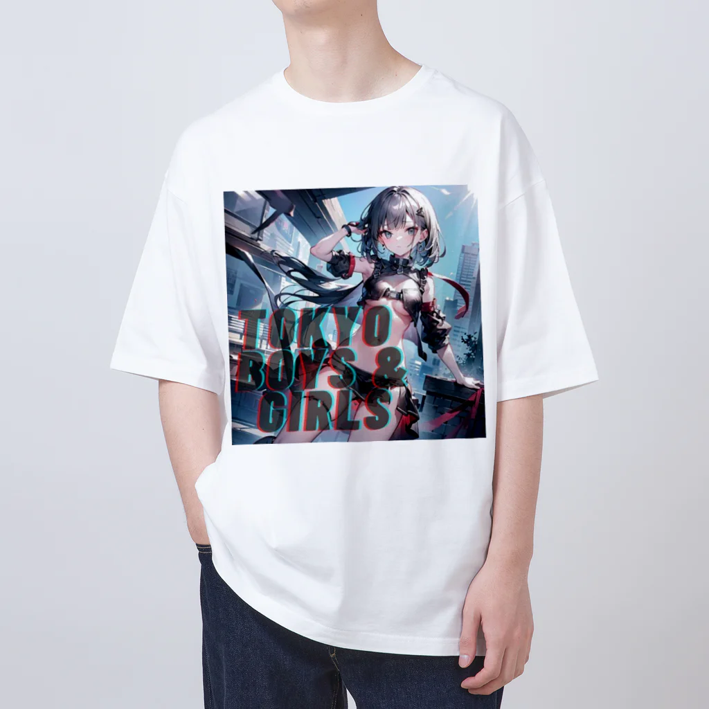 東京少年少女達の高層崩壊ガール オーバーサイズTシャツ