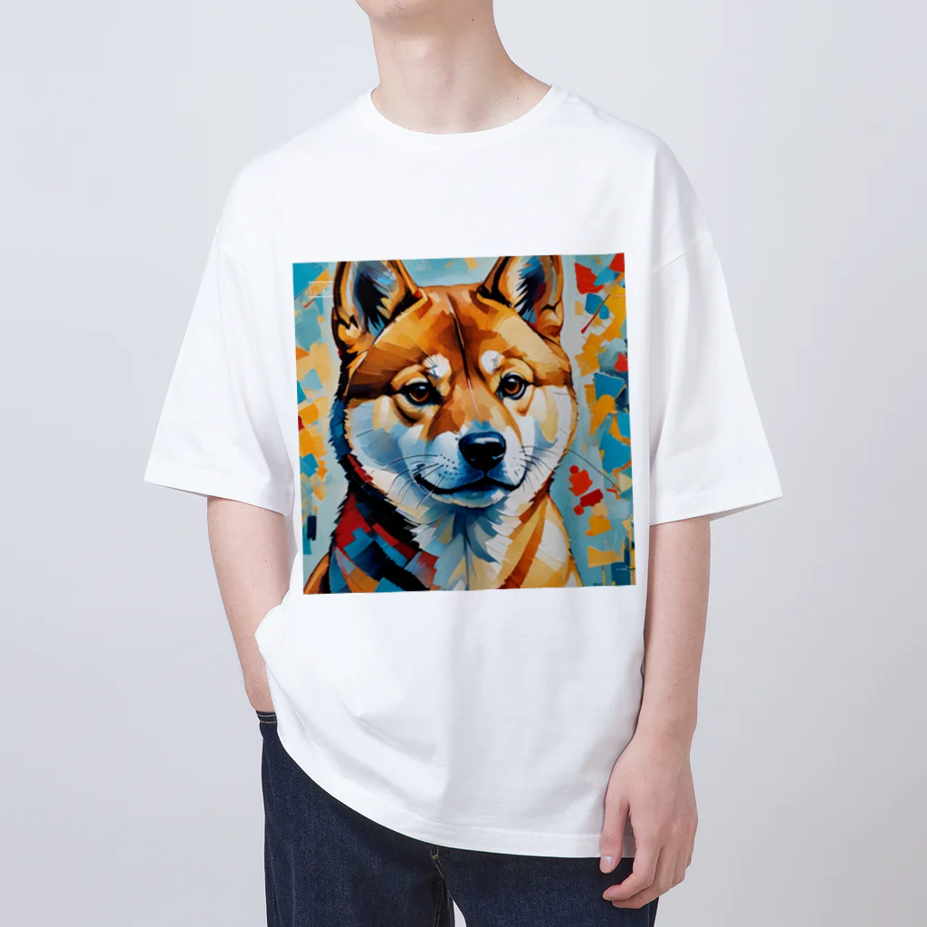 KAPPA TRAVEL GOの柴犬の幾何学 オーバーサイズTシャツ