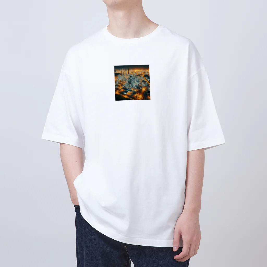 hamanakoの工場夜景の光 Oversized T-Shirt