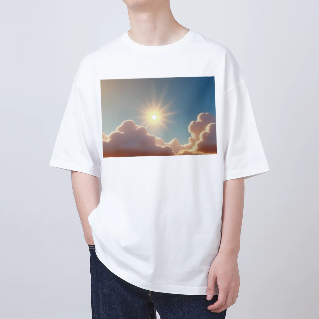 Fred HorstmanのBeautiful sun shining through the beautiful clouds 美しい雲の間から輝く美しい太陽 Oversized T-Shirt