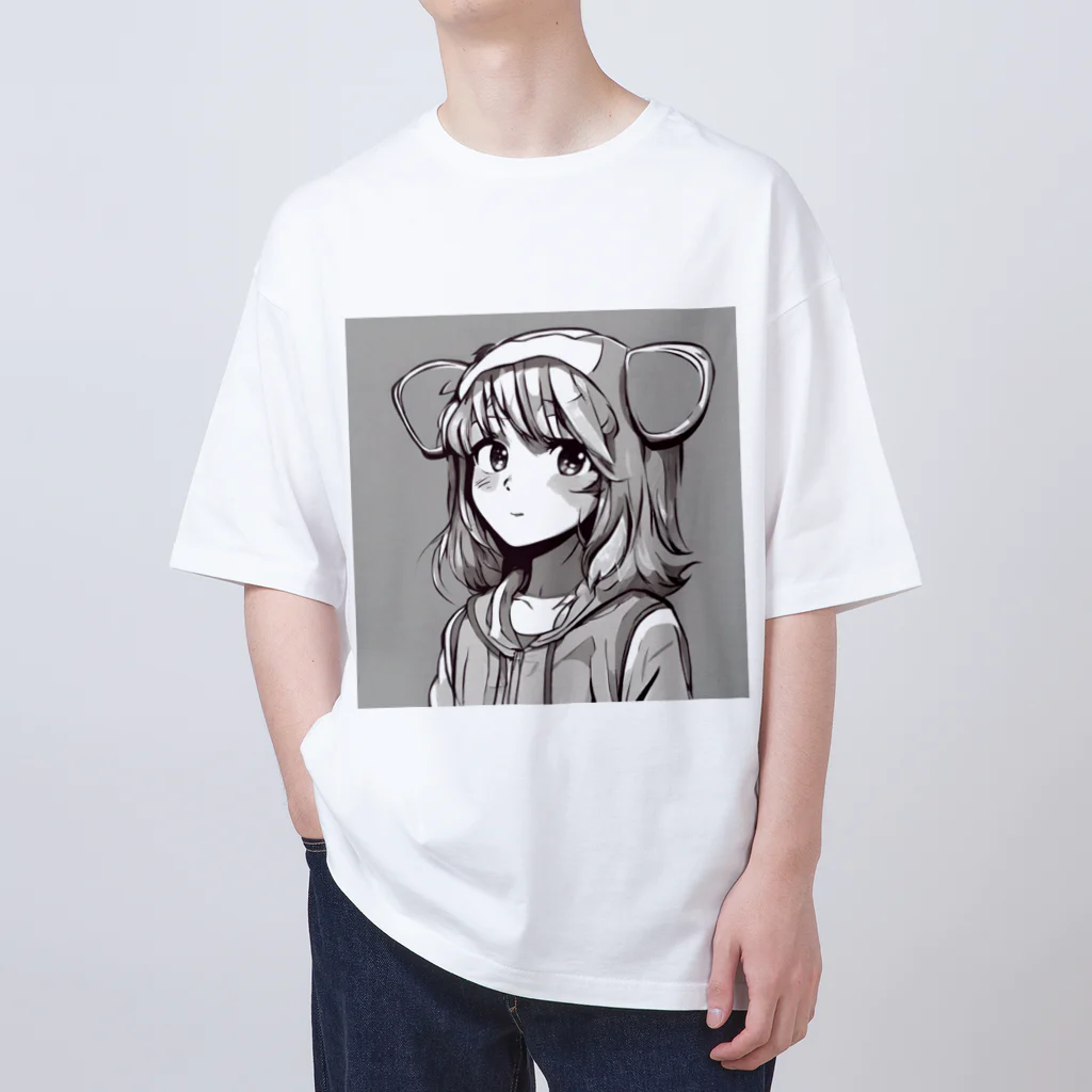 Mahaloのパーカーの女の子 Oversized T-Shirt