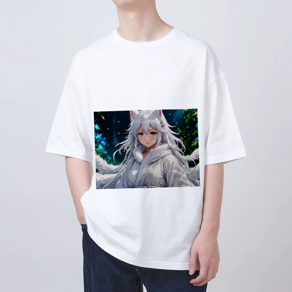 omamoririのもふもふの巫女 オーバーサイズTシャツ