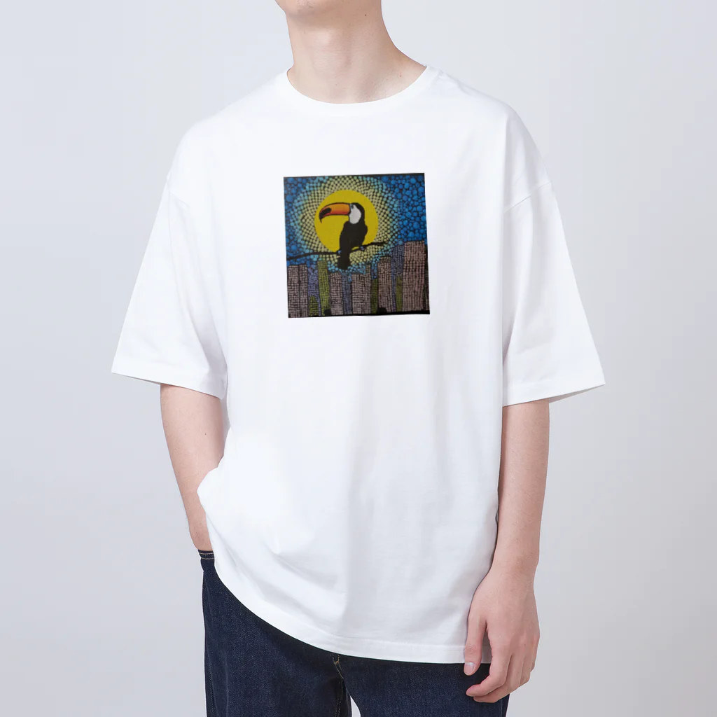 hinasoyuの夜の都会とオオハシ Oversized T-Shirt