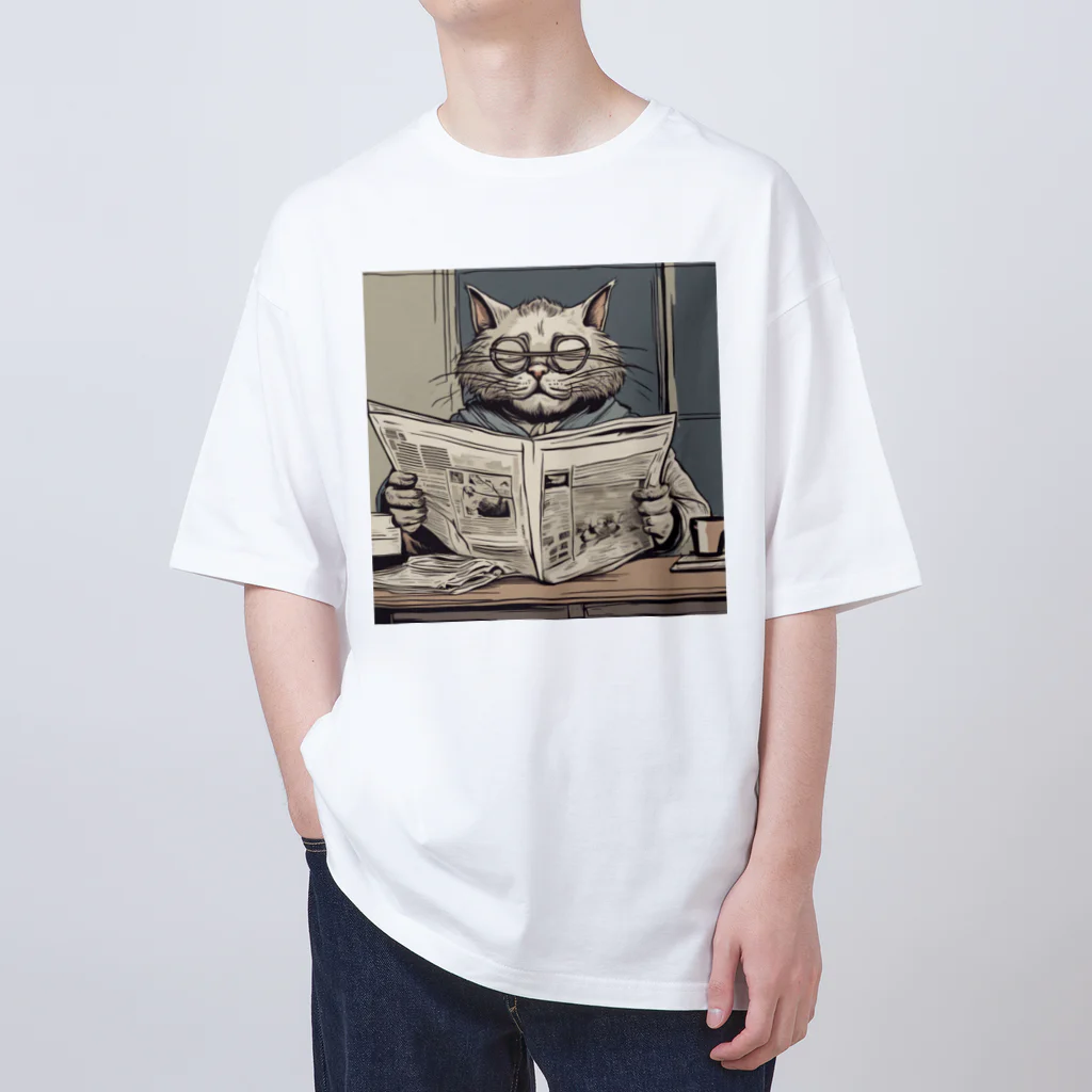 ローズのおじ猫 Oversized T-Shirt