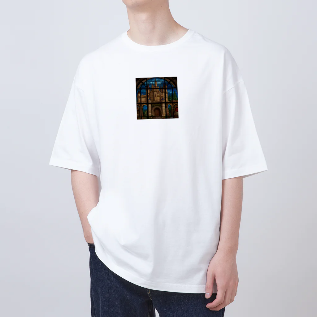 ganeshaの北米の湖のステンドグラス Oversized T-Shirt