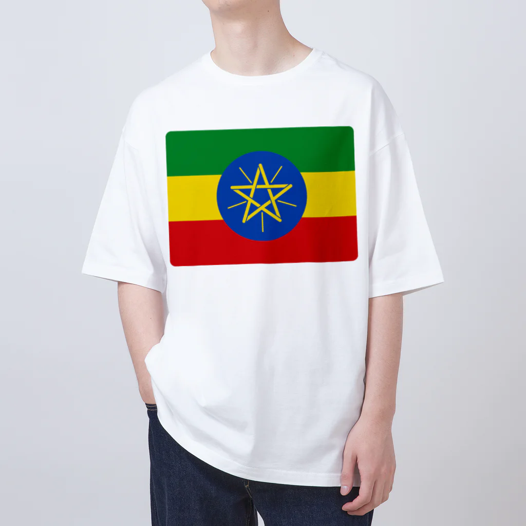 お絵かき屋さんのエチオピアの国旗 Oversized T-Shirt